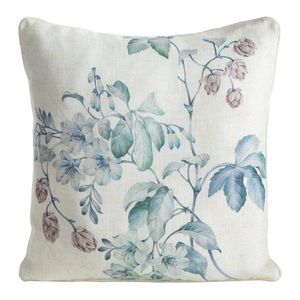 ArtFir Obliečka na vankúš LEN 41 | prírodná/modrá 45 x 45 cm vyobraziť