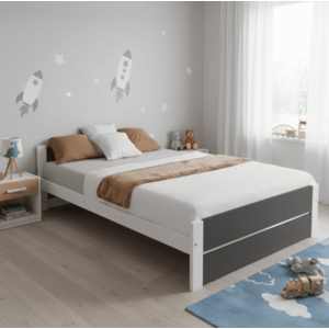 Elvisia Posteľ LEA s matracom a roštom | 80 x 200 cm Farba: Sivá vyobraziť