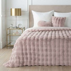 ArtFir Prikrývka na posteľ LILY | púdrová ružová 200 x 220 cm vyobraziť