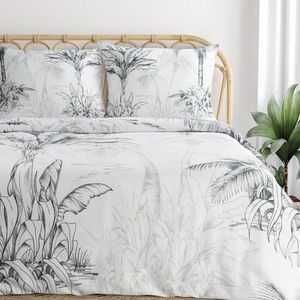 ArtFir Obliečky na jednolôžko SPRING 104 | biela/sivá 140 x 200 cm vyobraziť