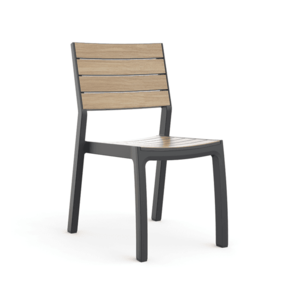 KETER Záhradná stolička DERALE | teak / grafit vyobraziť