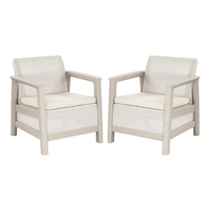 KETER Záhradné kreslá SCANDI LINDI | Pebble Grey / Soft beige vyobraziť