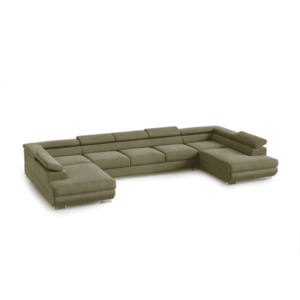 ArtPK Rohová sedacia súprava ISABELLA U 160 XL | pravá Farba: Olivová / Vogue 10 vyobraziť