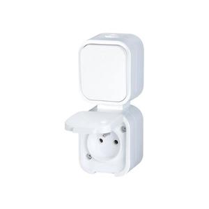 Jedna zásuvka + vypínač ABEX GWN-B2/P biela vyobraziť