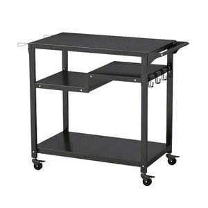 Pojazdný trojposchodový grilovací vozík vyobraziť