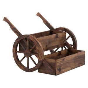 Záhradný stojan na kvety s vozíkom vyobraziť