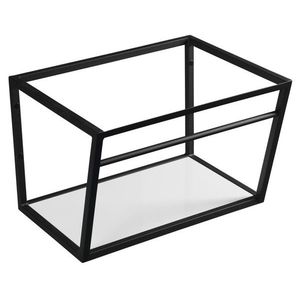 SAPHO - SKA konzola pod umývadlo 600x400x460, čierna mat, s bielou MDF policou SKA101 vyobraziť