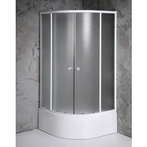 AQUALINE - ARLEN štvrťkruhová sprchová zástena 800x800, sklo Brick BTR803 vyobraziť