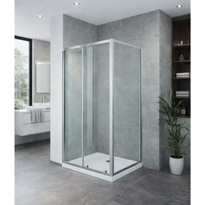 HOPA - VÝHODNÝ SET - OBDĹŽNIK SMART SELVA + PINA s vaničkou - Farba rámu zásteny - Hliník chróm, Rozmer A - 100, Rozmer B - 80, Smer zatváranie - Univerzálny Ľavé / Pravé, Výplň - Grape bezpečnostné sklo - 4/6 mm OLOBD10080CG1 vyobraziť