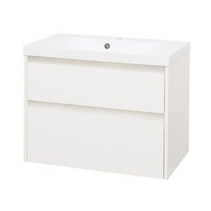 Mereo Opto, kúpeľňová skrinka s umývadlom z liateho mramoru 81 cm, biela CN911M vyobraziť