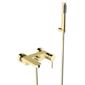 BESCO - Nástenná vaňová batéria DECCO Čierna s príslušenstvom Zlatá BABWDSZL vyobraziť
