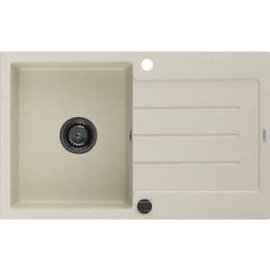 MEXEN/S MEXEN/S - Bruno granitový drez 1 s odkvapkávačom 795 x 495 mm, béžová, + čierny sifón 6513791010-69-B vyobraziť