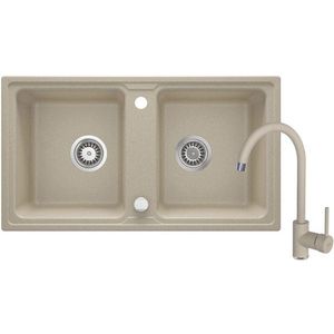 DEANTE DEANTE - Zorba sandy - Granitový drez vrátane batérie, 2 - bowl ZQZA7203 vyobraziť