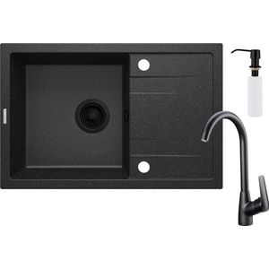 DEANTE DEANTE - Corio grafit - Granitový drez vrátane batérie, 1 - bowl s odkvapkávačom - with dispenser ZRCC2113 vyobraziť