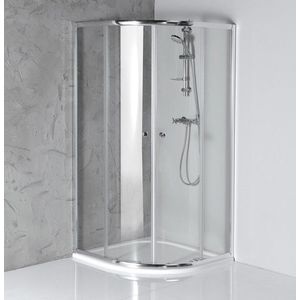 AQUALINE - ARLETA štvrťkruhová sprchová zástena 900x900, číre sklo HLS900Y vyobraziť