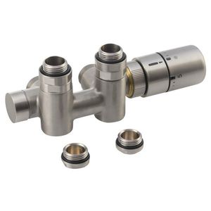 SAPHO - TWIN COMBI termostatická pripojovacia súprava ventil pre stredové pripojenie, prava, nerez mat CP5510S vyobraziť