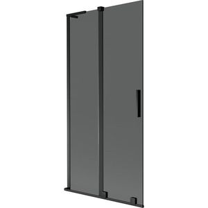MEXEN/S - Velar L dvojkrídlová posuvná vaňová zástena 95 x 150, grafit, čierna 896-095-003-41-70 vyobraziť