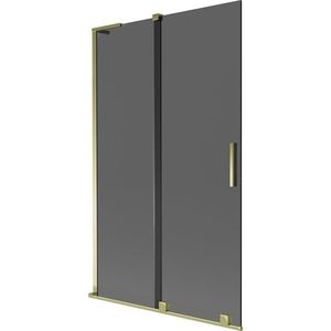 MEXEN/S - Velar L dvojkrídlová posuvná vaňová zástena 110 x 150, grafit, zlatá 896-110-003-41-50 vyobraziť