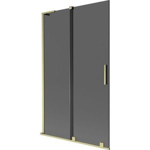 MEXEN/S - Velar L dvojkrídlová posuvná vaňová zástena 110 x 150, grafit, zlatá kartáčovaná 896-110-003-41-55 vyobraziť