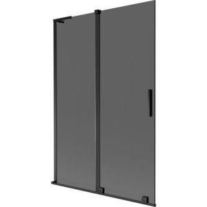 MEXEN/S - Velar L dvojkrídlová posuvná vaňová zástena 120 x 150, grafit, čierna 896-120-003-41-70 vyobraziť