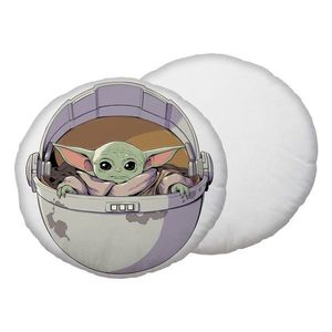 Mikroplyšový detský vankúšik ø 40 cm Star Wars "Mandalorian 02" – Jerry Fabrics vyobraziť