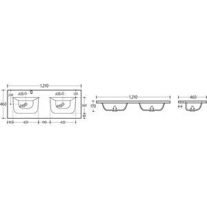 COMAD - Nábytkové umývadlo SKY 120cm 5907611652268 vyobraziť