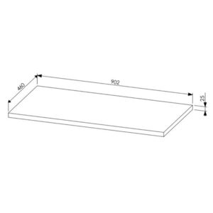 COMAD - Doska 90cm, LEONARDO OAK 5907611653197 vyobraziť