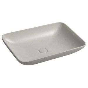 SAPHO - INFRANE betónové umývadlo na dosku vrátane výpuste, 57x37cm, biely pieskovec AR460 vyobraziť