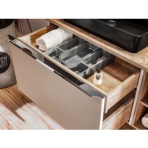 COMAD - Skrinka pod umývadlo 80cm 2 zásuvky SANTA FE TAUPE 5907611652558 vyobraziť