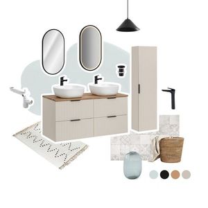 COMAD - Skrinka pod umývadlo 40cm 1 dvierka ADEL CASHMERE 5907611665855 vyobraziť