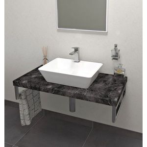 SAPHO - AVICE doska pod umývadlo 90x50cm, hrúbka 5cm, štiepaný kameň AV099 vyobraziť