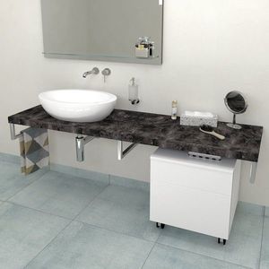 SAPHO - AVICE doska pod umývadlo 130x50cm, hrúbka 5cm, štiepaný kameň AV139 vyobraziť