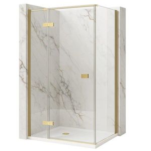 REA/S - Sprchovací kút Atlas 90x90 Brush Gold vľavo KPL-K4470 vyobraziť