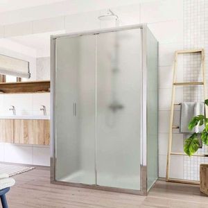 Mereo Sprchovací kút, Lima, obdĺžnik do priestoru U, zalamovací, 90x80x90 cm, chróm ALU, sklo Point CK87292K vyobraziť