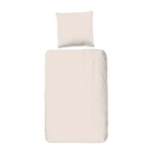 Béžové bavlnené obliečky na jednolôžko Good Morning Universal, 140 x 220 cm vyobraziť