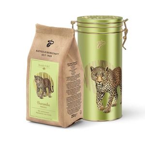 Raritná káva »Buramba Rwanda« vrátane dózy na kávu vyobraziť