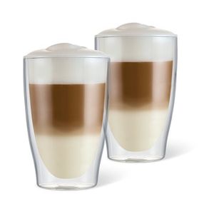 2 dvojstenné poháre na latte macchiato vyobraziť