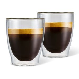 2 dvojstenné poháre na caffè crema vyobraziť