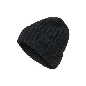 Pletená čiapka s vlnou, antracitová vyobraziť
