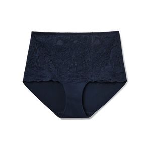 Nohavičky s vysokým pásom, modré vyobraziť