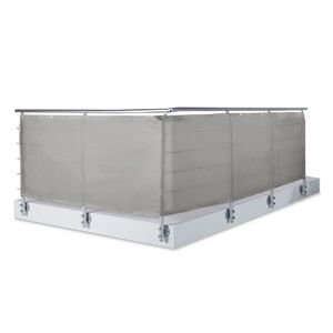 Balkónová clona a ochrana proti vetru, sivá vyobraziť