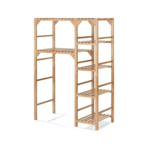 Regál s priestorom na pračku a bočným prvkom vyobraziť