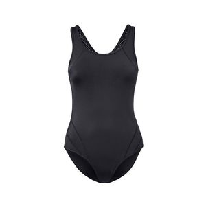 Športové jednodielne plavky, čierne vyobraziť