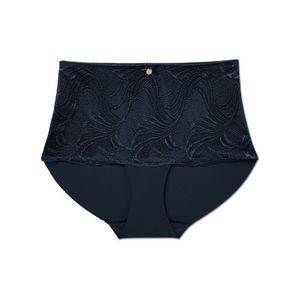 Nohavičky s vysokým pásom »light-shaping«, tmavomodré vyobraziť