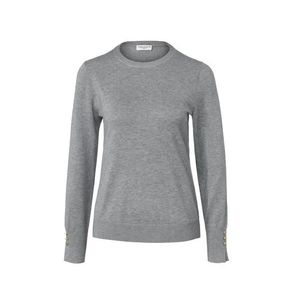 Pulóver z jemného úpletu, sivý melírovaný vyobraziť