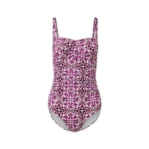 Jednodielne plavky tvarujúce postavu, bordové a biele vyobraziť