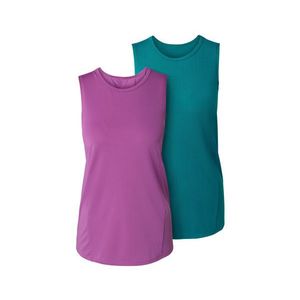 Športové tričká, 2 ks, tyrkysové a fialové vyobraziť