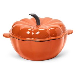 Liatinový hrniec v tvare tekvice vyobraziť