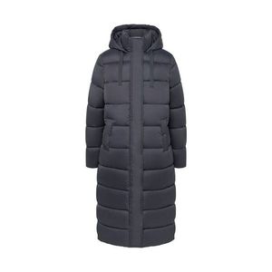 Prešívaný kabát s kapucňou, tmavosivý vyobraziť