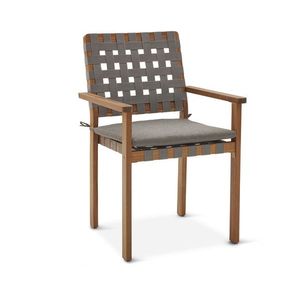 Stohovateľná záhradná stolička s pruhovaným výpletom vyobraziť